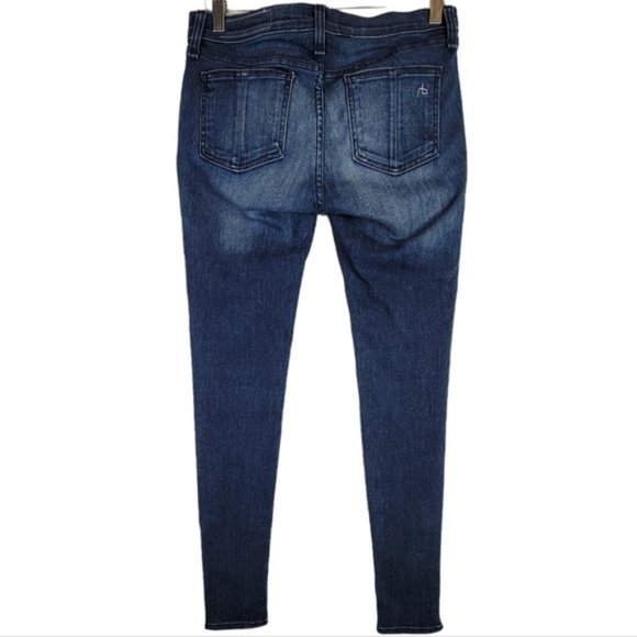 Rag & Bone Exposed Zipper Mid-rise Skinny Jeans Ankle Zip 27 - Picture 4 of 10